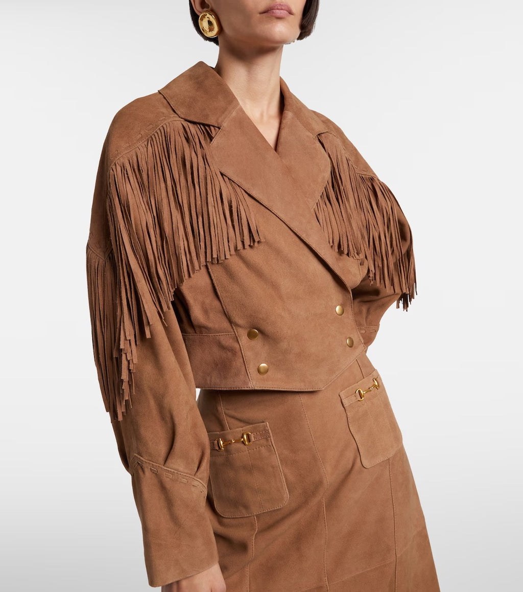 Darragh suede jacket in beige