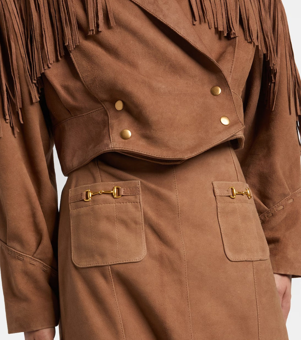 Darragh suede jacket in beige